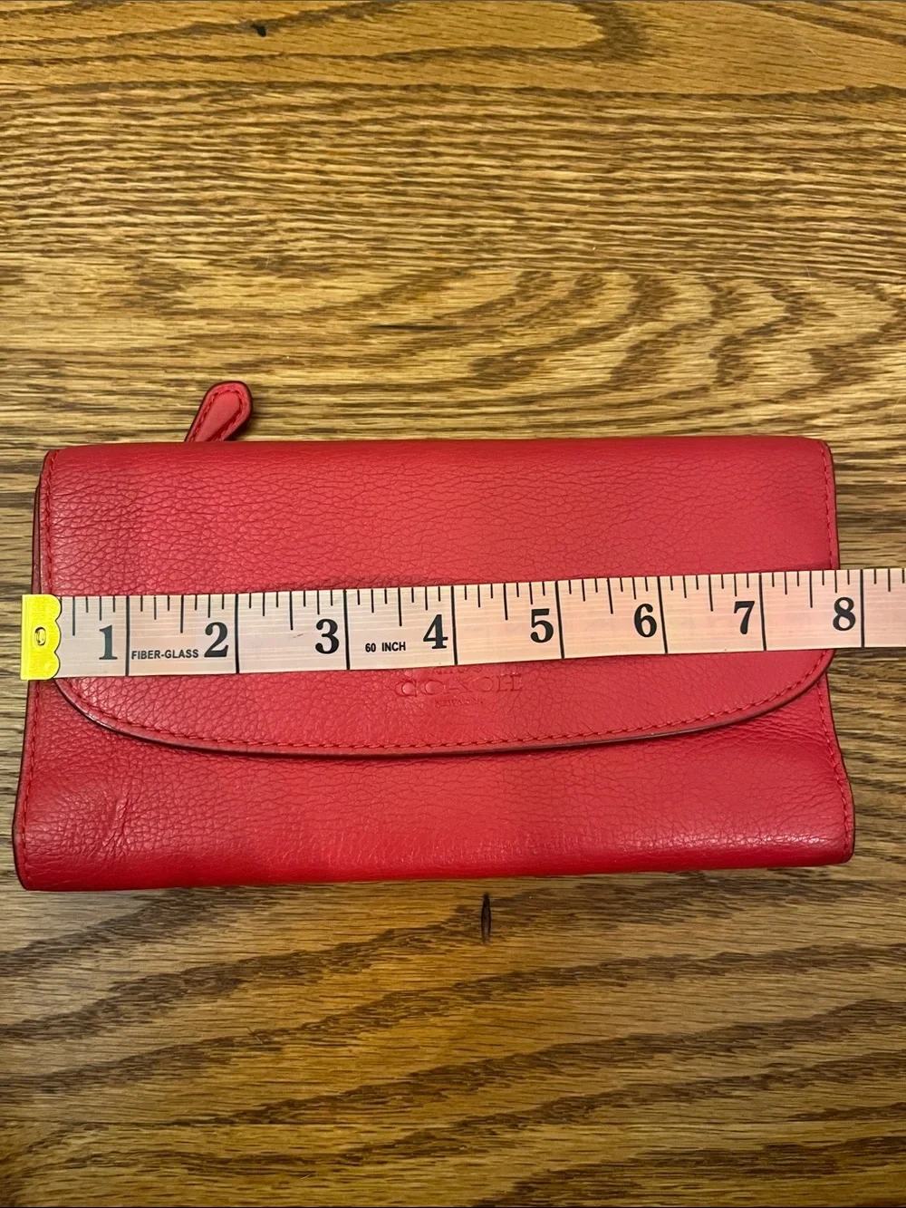 Coach Madison Pebbled Leather Slim Envelope Checkbook Wallet (Style F52715)